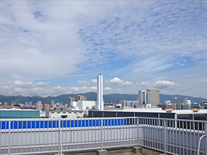 神戸事業所の屋上からの展望